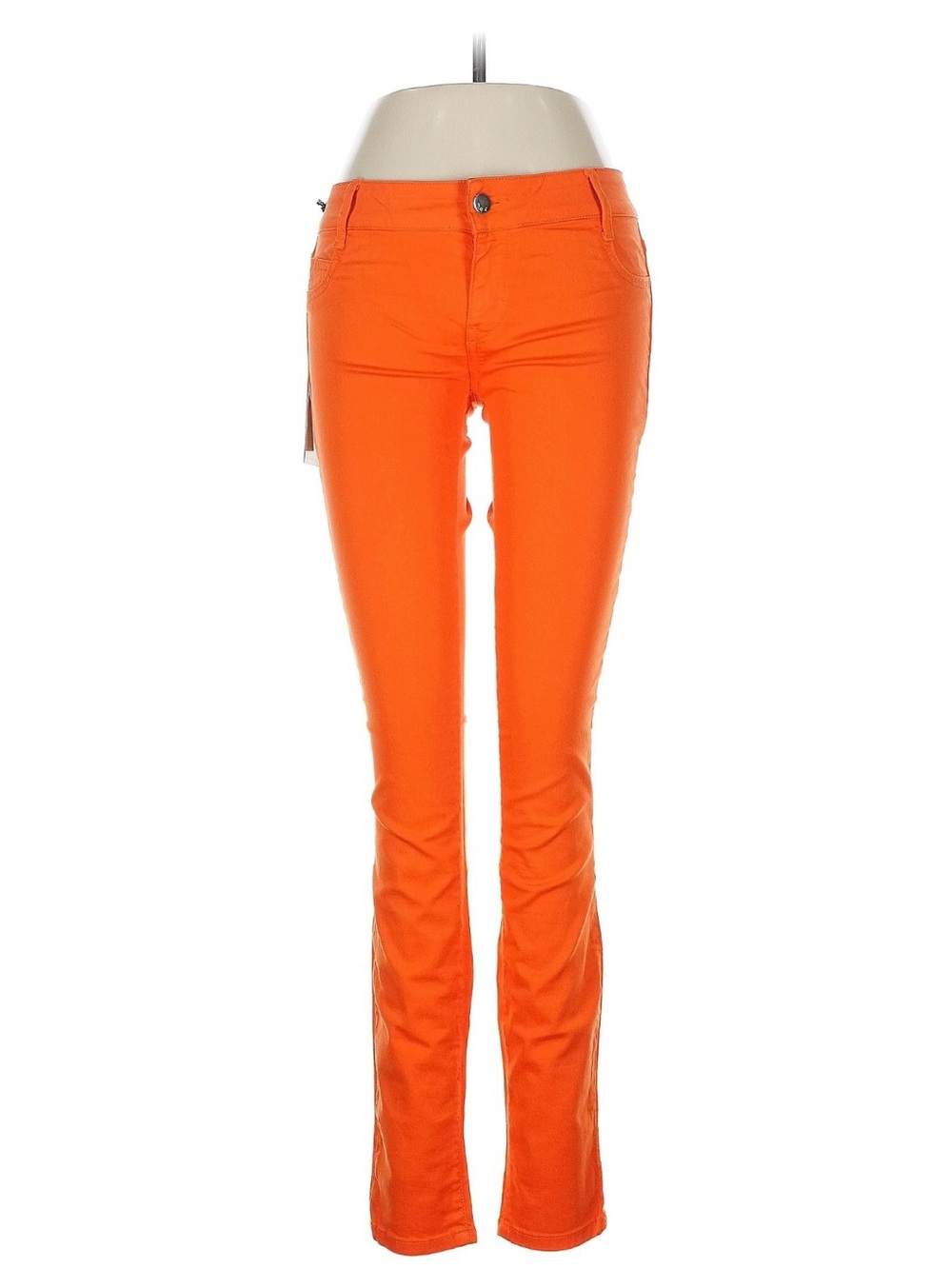 Slim Bootcut Pants in Bright Orange